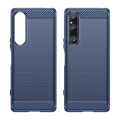 Pikkukuva 9 / 9: SKALO Sony Xperia 1 V Armor Carbon Iskunkestävä TPU suojakuori - Valitse väri Blue