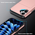 Miniatyrbild 4 av 10: SKALO iPhone 16 Plus Armor Skal Korthållare - Roséguld Rosa guld