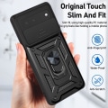 Pikkukuva 6 / 9: SKALO Google Pixel 6 Armor Hybrid Metallring Kameraslider - Svart Black
