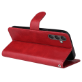 Pikkukuva 5 / 9: SKALO Samsung A25 5G PU-nahkainen Lompakkokotelo - Valitse väri Red