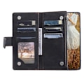 Miniatyrbillede 2 af 11: SKALO Samsung S25 Style 005 Big Wallet Quiltat Flip Cover - Sort Black