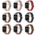 Miniatyrbild 1 av 4: SKALO Smalt Läderarmband Apple Watch Series 4-6 44mm - Fler färger Svart