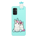 Pikkukuva 2 / 6: SKALO Samsung A14 4G/5G 3D Cartoon Suojakuori Turquoise