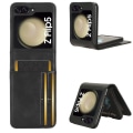 Pikkukuva 1 / 7: SKALO Samsung Z Flip5 PU-nahkainen Korttikotelo - Musta Black