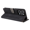 Miniatyrbillede 4 af 7: SKALO Xiaomi Redmi 12 4G/5G Flip Cover m. pung i PU-læder - Sort Black