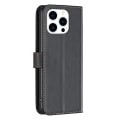 Miniatyrbild 10 av 10: iPhone 15 Pro BINFEN COLOR Embossed Plånboksfodral - Svart Svart
