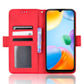 Pikkukuva 2 / 7: SKALO Xiaomi Redmi 10C 6-lokeroa Lompakkokotelo - Punainen Red