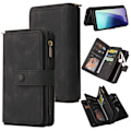 Miniatyrbillede 1 af 11: SKALO Xiaomi Redmi 14C Big Wallet 17-RUM Pungetui - Sort Black
