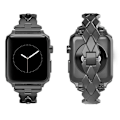 Miniatyrbillede 2 af 4: SKALO Metalarmbånd "Braided" Apple Watch Series 10 46mm - Vælg farve Black