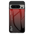 Pikkukuva 1 / 7: SKALO Google Pixel 8 Pro Gradientti karkaistu lasi TPU-suojakuori - Punainen Red