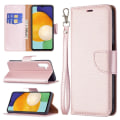 Miniatyrbild 9 av 9: SKALO Samsung A13 5G Premium Litchi Plånbok - Roséguld Rosa guld