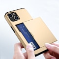 Pikkukuva 10 / 11: SKALO iPhone 15 Plus Armor Suojakuori korttikotelo - Kulta Gold