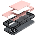 Miniatyrbild 5 av 9: SKALO iPhone 16 Pro Max Armor Skal Korthållare - Roséguld Rosa guld