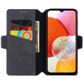 Miniatyrbild 2 av 7: SKALO Samsung A14 4G/5G MUXMA Saffiano PU-Läder Plånboksfodral - Rosa Rosa