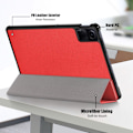 Miniatyrbild 7 av 11: SKALO Xiaomi Redmi Pad SE Trifold Fodral - Röd Röd