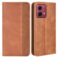 Miniatyrbillede 1 af 6: SKALO Motorola Moto G84 5G Premium Pungetui med prægning - Brun Brown
