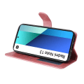 Miniatyrbild 4 av 9: SKALO Xiaomi Redmi Note 13 4G PU-Läder Plånboksfodral - Fler färger Rosa