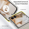 Miniatyrbillede 6 af 7: SKALO Motorola Razr 50 5G TPU Clear Hybrid Cover - Gennemsigtig Transparent