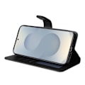 Miniatyrbild 4 av 6: SKALO Samsung S25 Edge PU-läder Plånboksfodral - Fler färger Svart