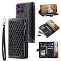 Pikkukuva 1 / 9: SKALO Motorola Edge 60 Pro 5G 005 Big Wallet Tikkikuvioitu Lompakkokotelo - Musta Black