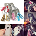 Miniatyrbillede 2 af 11: Bling Spegelskal med tofs & band iPhone 6/6S Silver