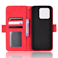 Pikkukuva 4 / 7: SKALO Xiaomi Redmi 10C 6-lokeroa Lompakkokotelo - Punainen Red