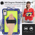 Pikkukuva 3 / 9: SKALO Xiaomi Redmi Pad SE Extra Shockproof Armor 360 Kahva/Tripod Suojakuori - Sininen Blue