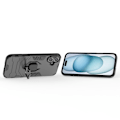 Pikkukuva 4 / 6: SKALO iPhone 16 Plus Armor Hybridi metallirengas kuori - Musta Black