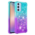 Miniatyrbild 1 av 7: SKALO Samsung A15 5G Kvicksand Glitter Hjärtan TPU-skal - Turkos-Lila multifärg