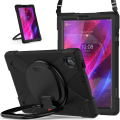 Pikkukuva 6 / 8: SKALO Lenovo Tab M10 FHD Plus 10.3" Extra Shock Resistant Armor Rengas kuori olkahihnalla - Musta Black