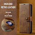 Pikkukuva 7 / 11: DG MING Samsung S24 FE 2-in-1 magneetti lompakkokotelo - Ruskea Brown