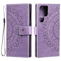 Miniatyrbillede 6 af 6: SKALO Samsung S22 Ultra Mandala Plånboksfodral - Lila Purple