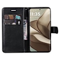 Miniatyrbillede 3 af 8: SKALO Motorola Edge 50 5G PU-læder Pungetui - Vælg farve Black