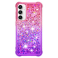 Miniatyrbillede 3 af 7: SKALO Samsung S23 FE Kvicksand Glitter Hjerter TPU Cover - Pink-Lilla Multicolor