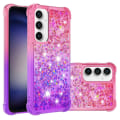 Miniatyrbild 2 av 7: SKALO Samsung S23 FE Kvicksand Glitter Hjärtan TPU-skal - Rosa-Lila multifärg
