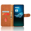 Miniatyrbillede 2 af 6: SKALO Asus ROG Phone 8 5G Matt PU-læderpungetui - Brun Brown