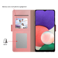Miniatyrbild 3 av 9: SKALO Samsung A14 4G/5G Korthållare Spegel Plånbok - Roséguld Rosa guld