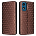 Miniatyrbild 1 av 6: SKALO Motorola Moto E14 4G Embossed Plånboksfodral i PU-Läder - Brun Brun