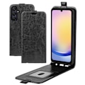 Miniatyrbillede 9 af 9: SKALO Samsung A26 5G Vertical Flip PU-Læder Flip Cover - Sort Black