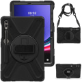 Miniatyrbillede 7 af 7: SKALO Samsung Tab S9+/S9 FE+ Ekstra stødsikker Armor Cover med skulderrem - Sort Black