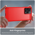 Pikkukuva 6 / 9: SKALO Xiaomi Redmi Note 12 Pro 5G Armor Carbon Iskunkestävä TPU suojakuori - Valitse väri Red