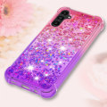 Miniatyrbild 6 av 7: SKALO Samsung A14 5G Kvicksand Glitter Hjärtan TPU-skal - Rosa-Lila multifärg