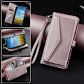 Miniatyrbillede 10 af 11: SKALO Xiaomi Redmi 14C PU-Læder Envelope Flip Cover - Rosa guld Pink gold