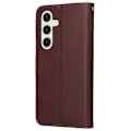 Miniatyrbillede 9 af 9: SKALO Samsung S24 FE PU-læder Pungetui - Vælg farve Brown