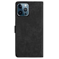 Miniatyrbillede 7 af 7: SKALO iPhone 15 Pro Max Flip Cover m. pung i PU-læder - Sort Black