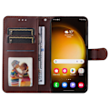 Miniatyrbillede 3 af 9: SKALO Samsung S24 Ultra PU-læder Pungetui - Vælg farve Brown
