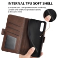 Pikkukuva 6 / 9: SKALO Sony Xperia 10 V Premium Wallet Lompakkokotelo - Punainen Red