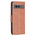 Miniatyrbillede 6 af 6: SKALO Google Pixel 7a Flip Cover m. pung i PU-læder - Brun Brown