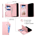 Pikkukuva 9 / 11: SKALO Google Pixel 8 Pro ESEBLE Big Wallet Lompakkokotelo - Ruusukulta Pink gold