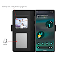 Miniatyrbillede 2 af 8: SKALO Google Pixel 8 Kortholder Mirror Flip Cover - Sort Black